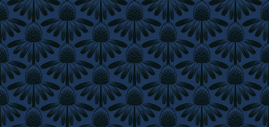 Indelible - Coneflower, Night - PER 1/4 YARD