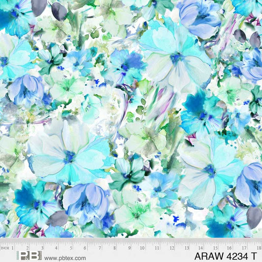 Arabesque - 108" Wide Back Blue