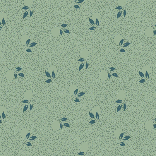 Back & Forth - Foliage, Glacier Blue - PER 1/4 YARD