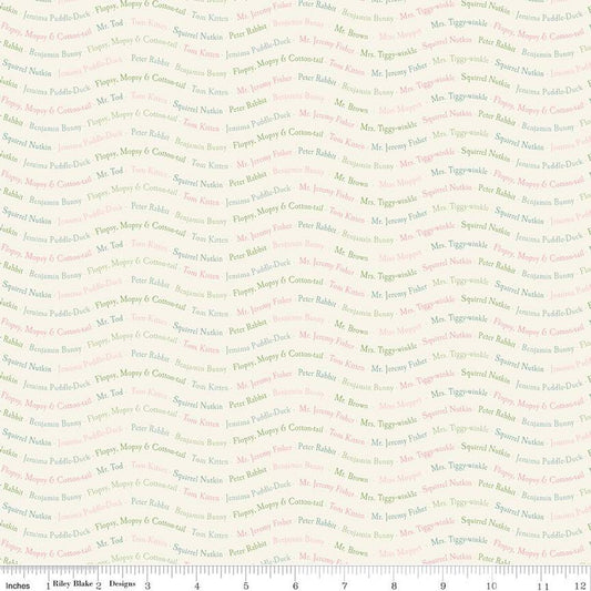 Peter Rabbit & Friends, Text Cloud - PER 1/4 YARD