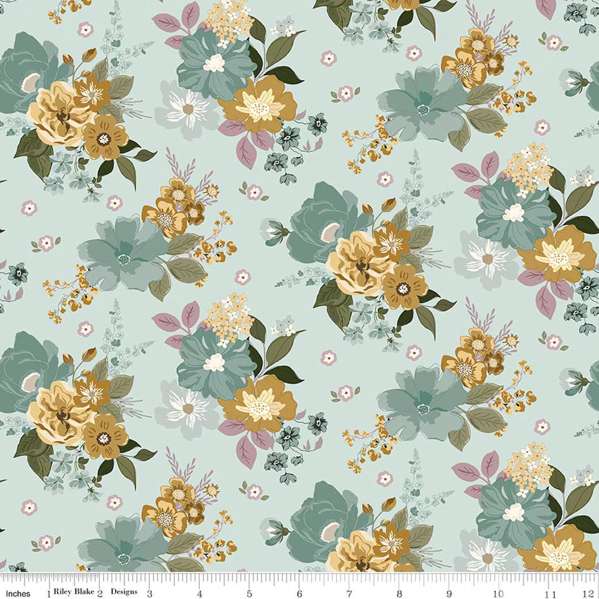 Renew - Main, Bleached Denim - PER 1/4 YARD