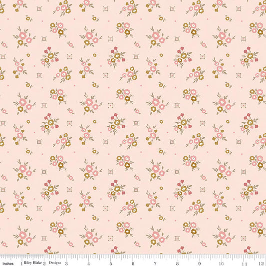 Renew - Floral, Pink - PER 1/4 YARD