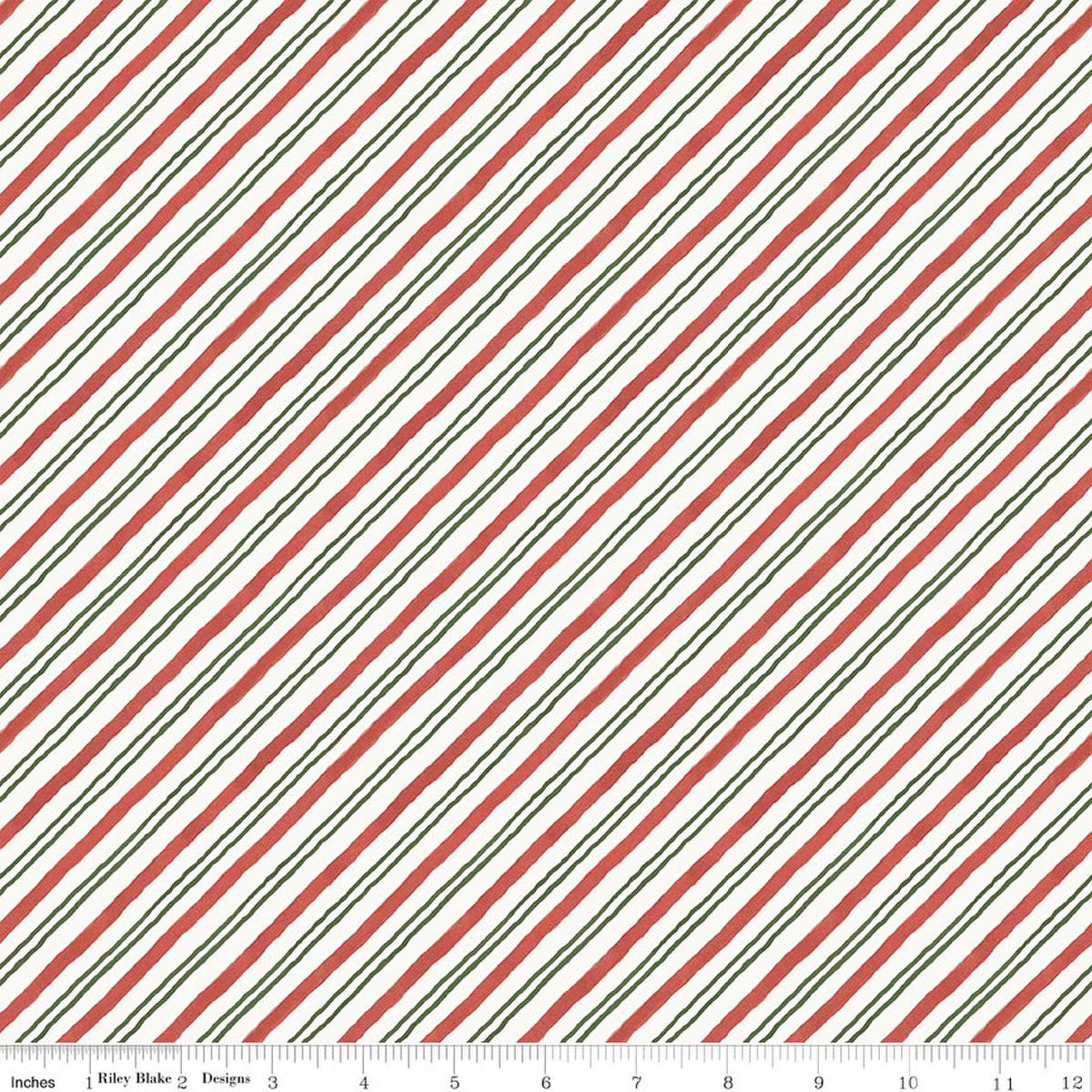 Holiday Spirit - Stripes, Multi - PER 1/4 YARD