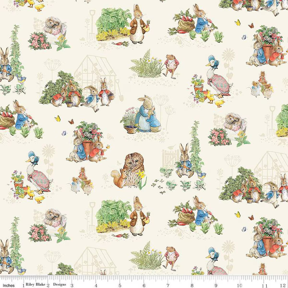 Peter Rabbit & Friends, Characters Cloud - PER 1/4 YARD