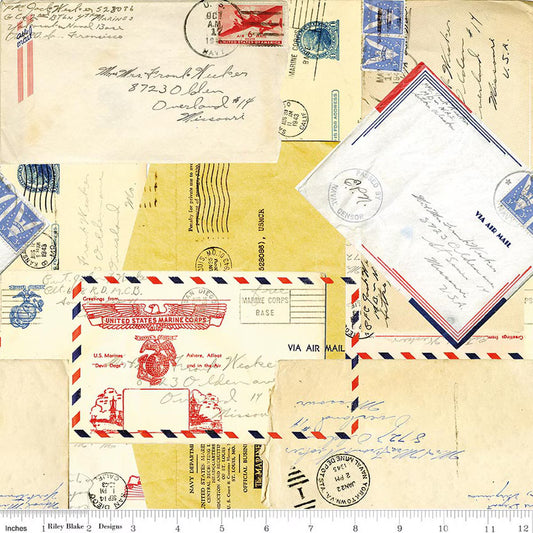 Sew America, Posts Parchment - PER 1/4 YARD