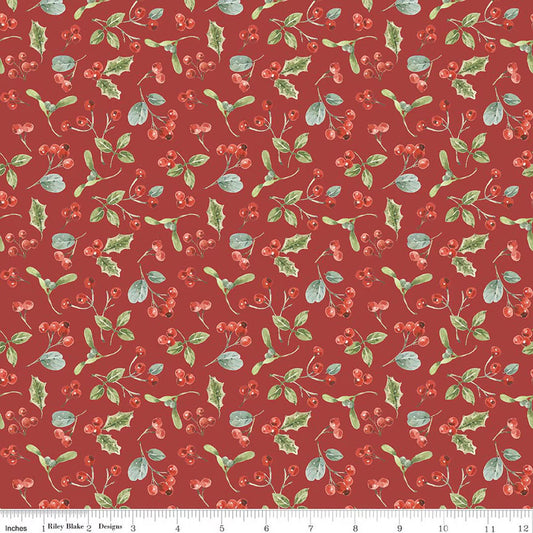 Holiday Spirit - Berries, Red - PER 1/4 YARD