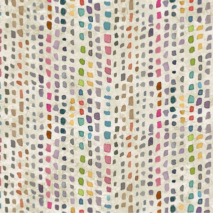 Coral Reef - Broken Stripe, Khaki - PER 1/4 YARD