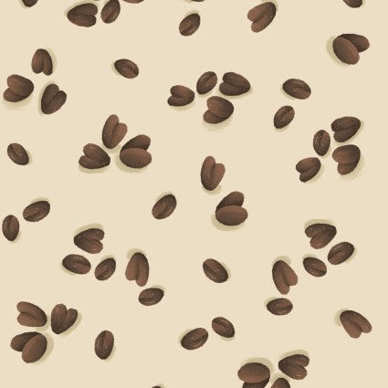 Perfect Blend - Coffee Beans, Light Khaki - PER 1/4 YARD