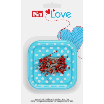 Prym Magnetic Pincushion with Glass Head Pins
