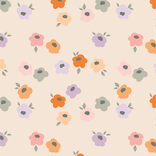 Tangerine - Sweet & Charming in Flannel - PER 1/4 YARD