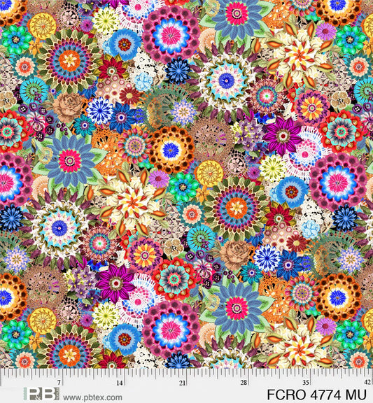 Brights Floral Crochet - 108" Wide Back