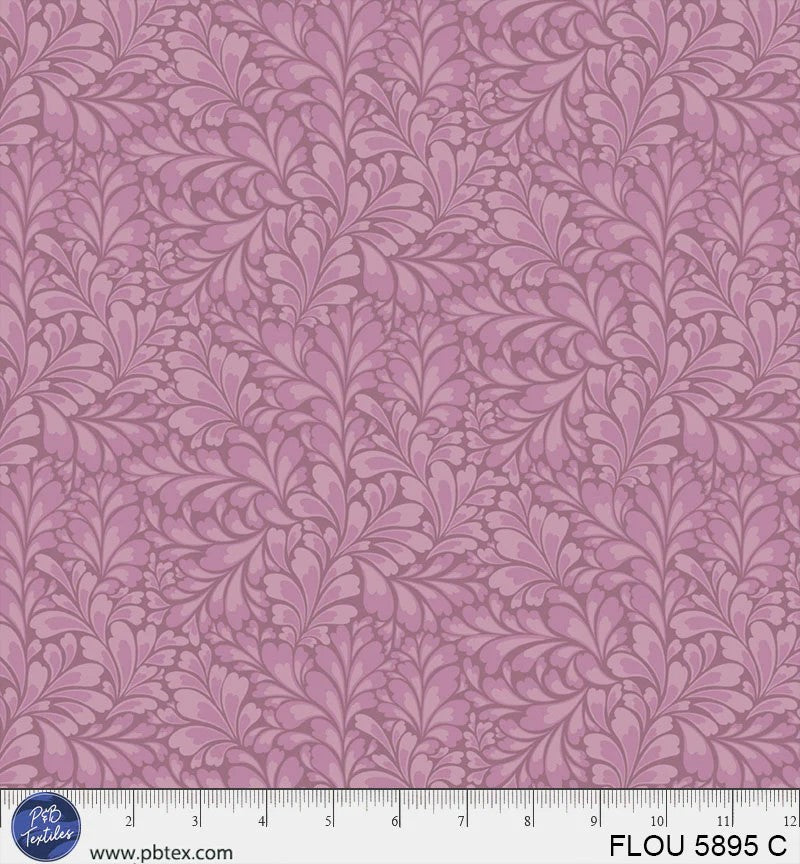 Flourish - Dusty Rose Pink - PER 1/4 YARD