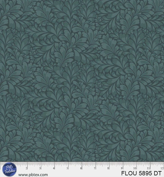 Flourish - Dark Teal - PER 1/4 YARD