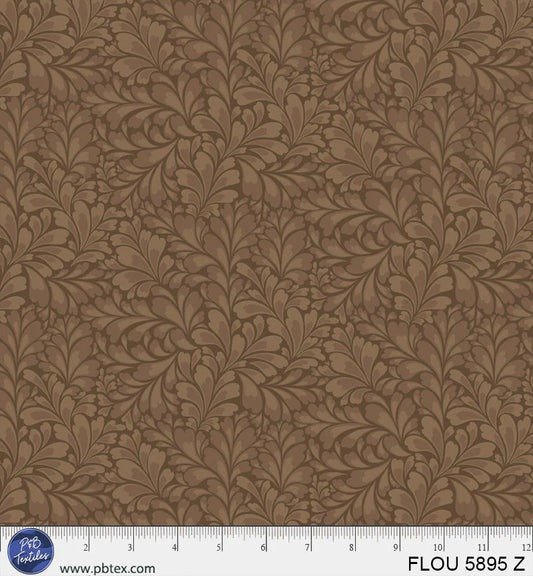 Flourish - Brown - PER 1/4 YARD