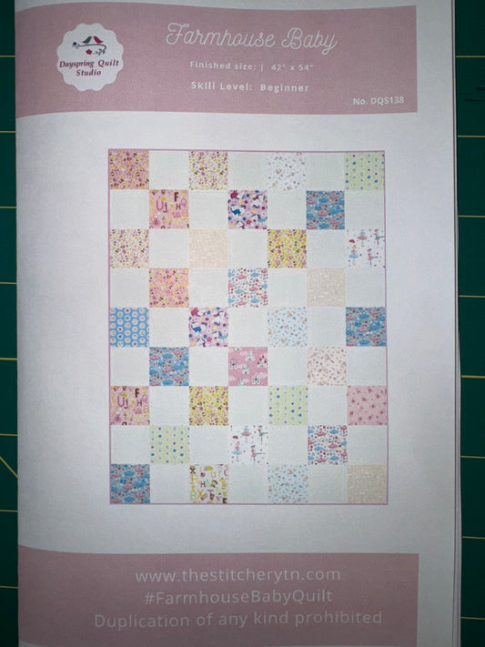 Farmhouse Baby Quilt Kit - A Cat Named Stitch