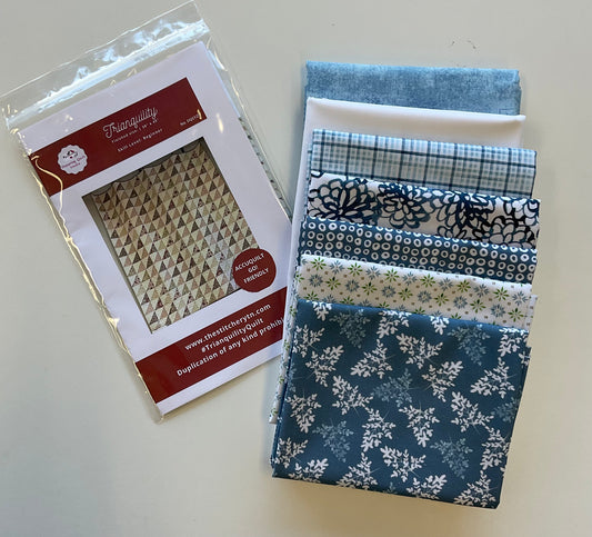 Trianquility Quilt Kit - Peace & Wildflowers Blue