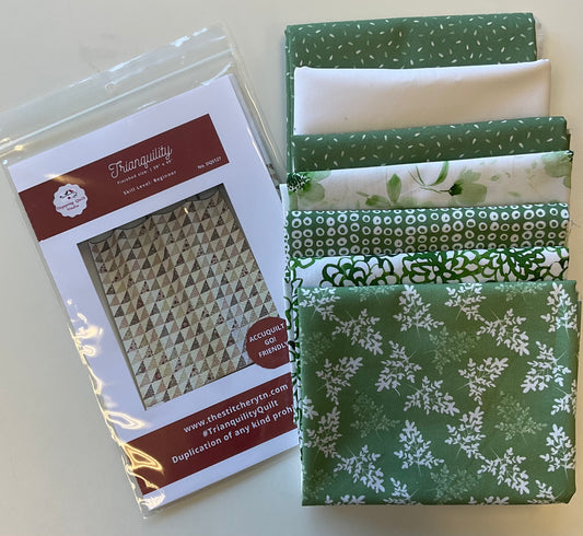 Trianquility Quilt Kit - Peace & Wildflowers Green