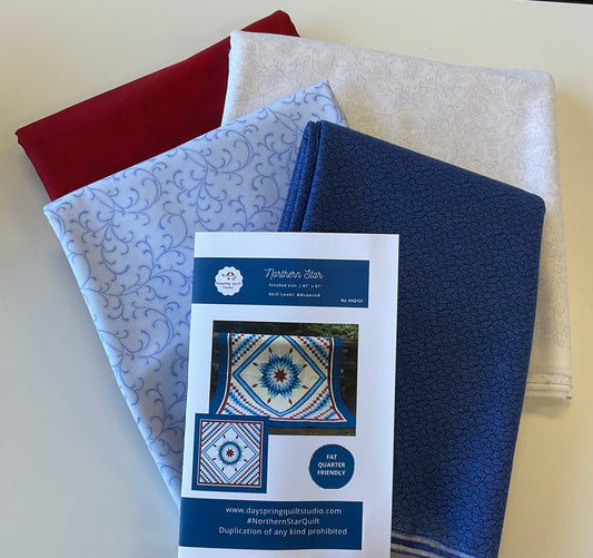 Northern Star Quilt Kit in Blue Belle