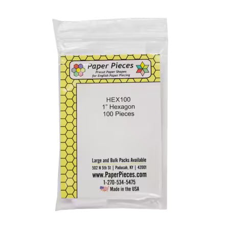 Paper Pieces 1" Hexagon EPP Pack, 100pcs