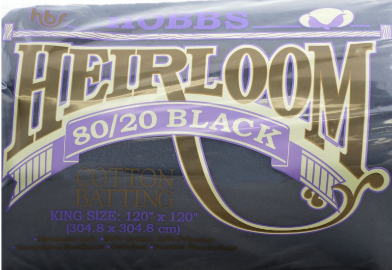 Hobbs Heirloom® 80/20 Black Batting, Queen - 90" x 108"