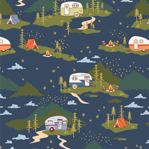 Happy Camper - Campfire Stories - PER 1/4 YARD