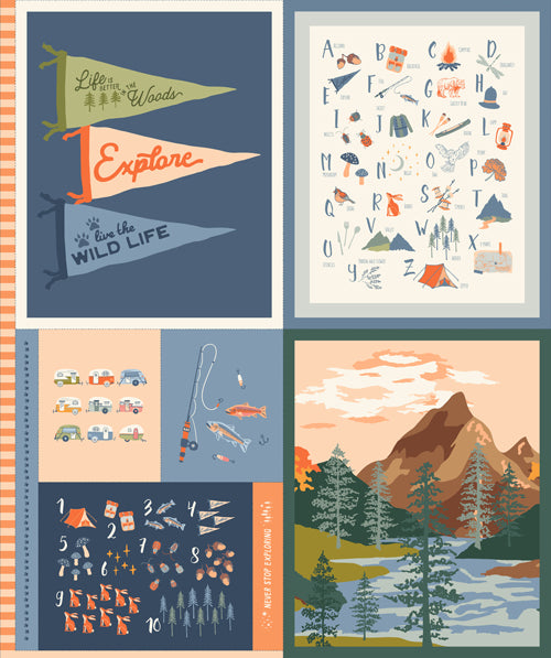 Happy Camper - Never Stop Exploring - per panel