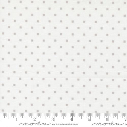 A Cat Named Stitch - Cosmo Dot, Cream/Grey - PER 1/4 YARD