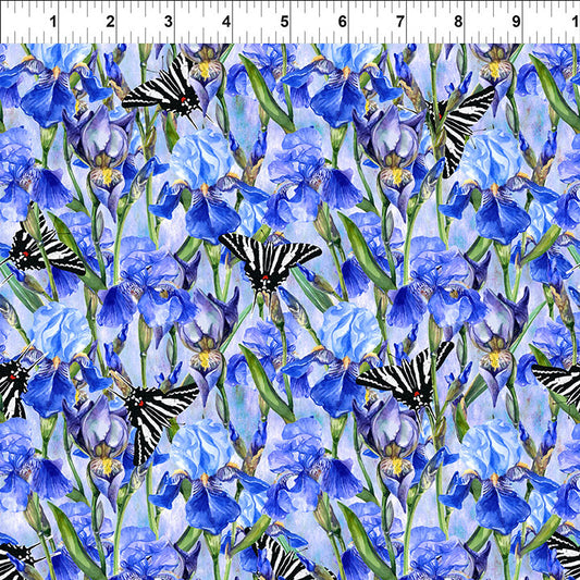 All TN/KY State Shop Hop - Iris & Butterfly - PER 1/4 YARD