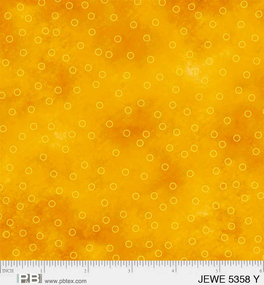 Jewel - Tossed Dots, Yellow - PER 1/4 YARD