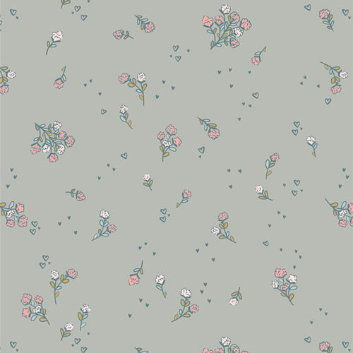 Love Letters - Falling in Love, Sky - PER 1/4 YARD