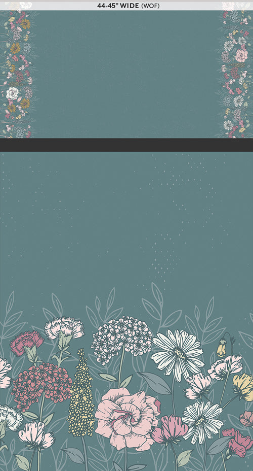 Love Letters - Growing Love Border Print - PER 1/4 YARD