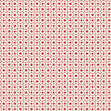 All Our Hearts - Starburst, Red - PER 1/4 YARD