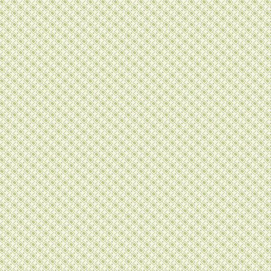 Sugar Lilac -  Green, Squares - PER 1/4 YARD