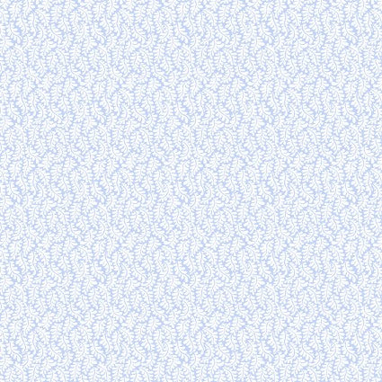 Blue Belle - Vine, White - PER 1/4 YARD