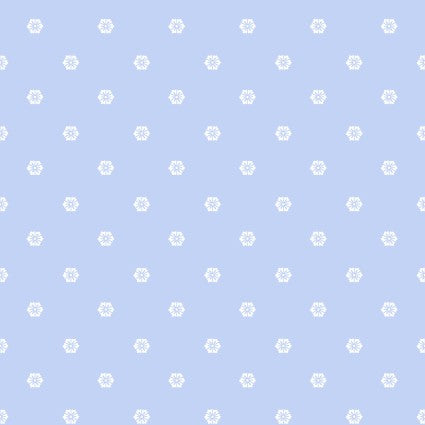 Blue Belle - Flower Dot, Blue  - PER 1/4 YARD