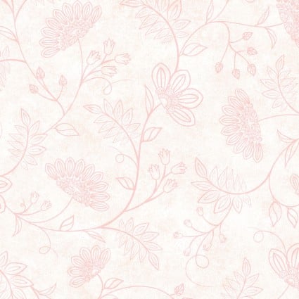 Operetta - Flowering Vines, Pink - PER 1/4 YARD
