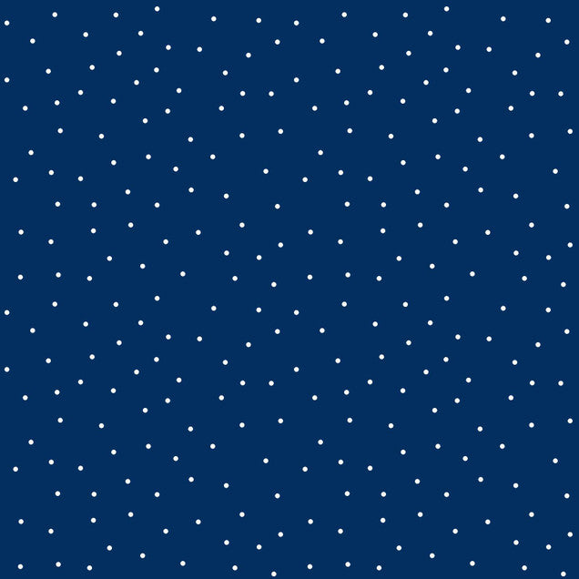 Kimberbell Basics - Tiny Dots, Navy - PER 1/4 YARD