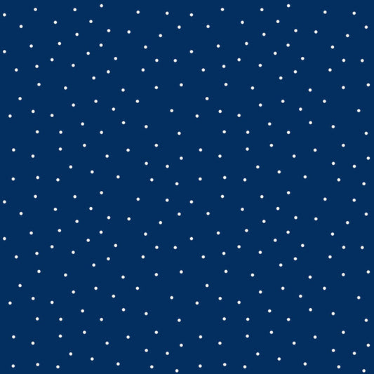 Kimberbell Basics - Tiny Dots, Navy - PER 1/4 YARD