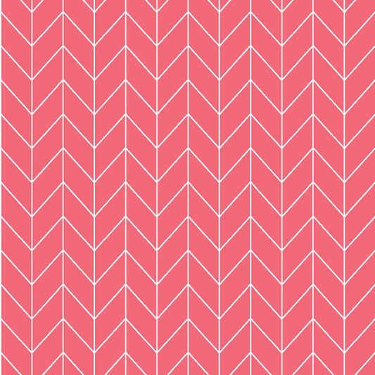 Kimberbell Basics - Chevron, Pink - PER 1/4 YARD