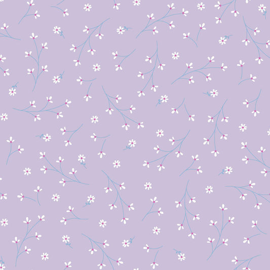 Kimberbell Basics - Pretty Petals, Violet - PER 1/4 YARD