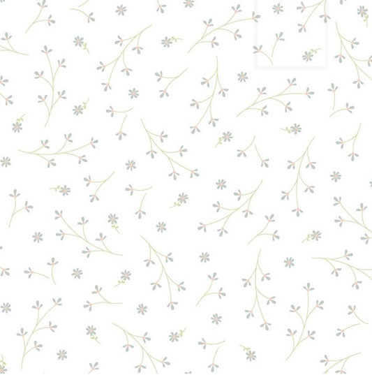 Kimberbell Basics - Pretty Petals, White - PER 1/4 YARD