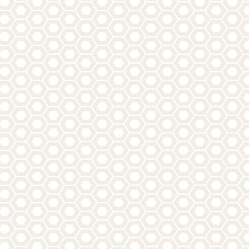 Muslin Mates - Hexagons, White - PER 1/4 YARD