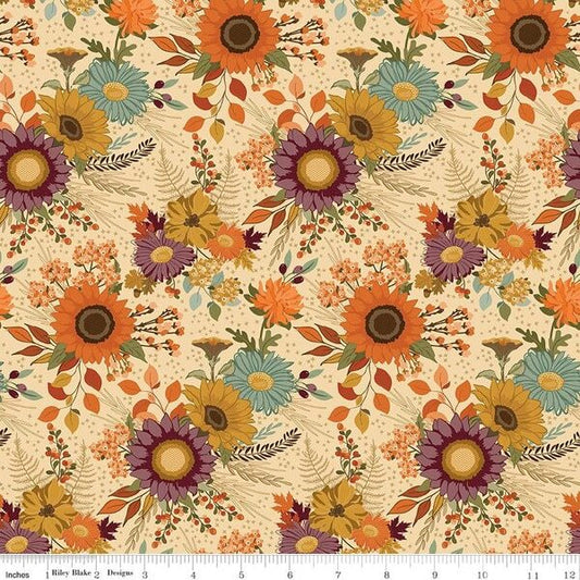 The Awe of Autumn, Main Latte - PER 1/4 YARD