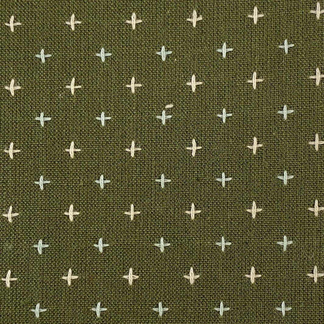 Pluses & Crosses - Fern Green - PER 1/4 YARD