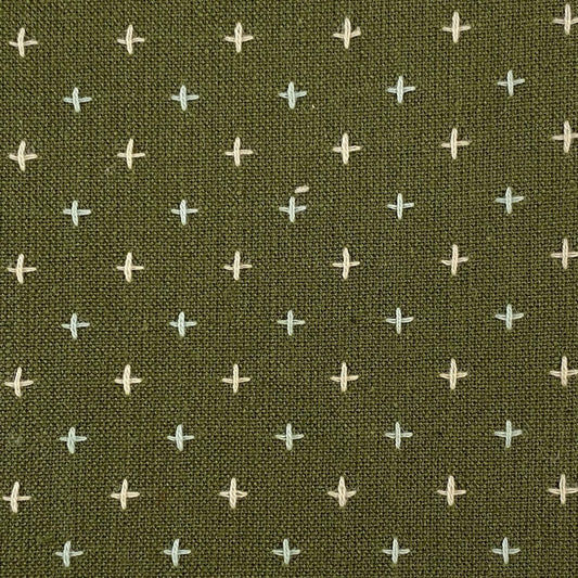Pluses & Crosses - Fern Green - PER 1/4 YARD