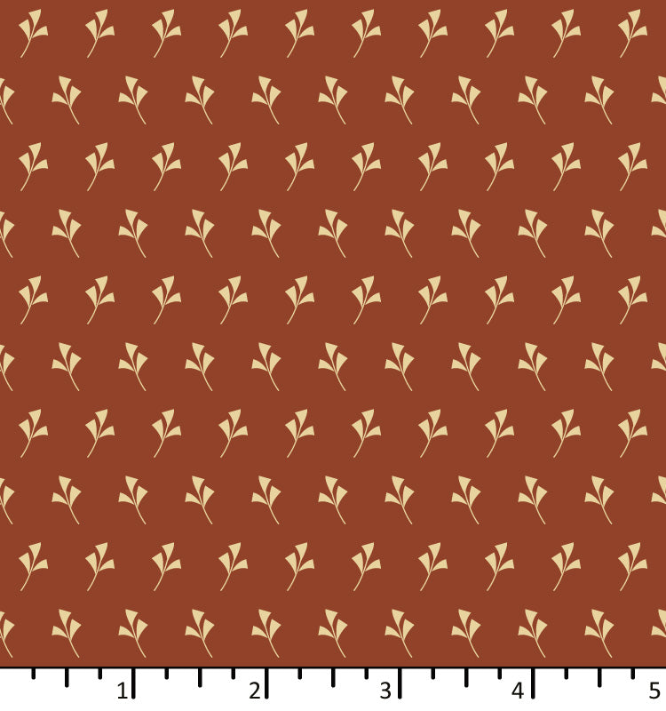 Of Old and New -  Gingko Rust - PER 1/4 YARD