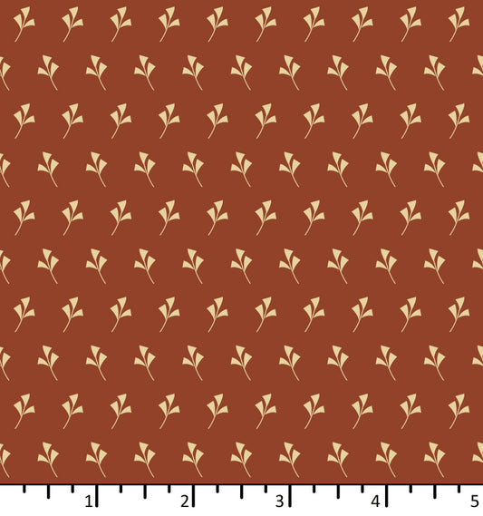 Of Old and New -  Gingko Rust - PER 1/4 YARD
