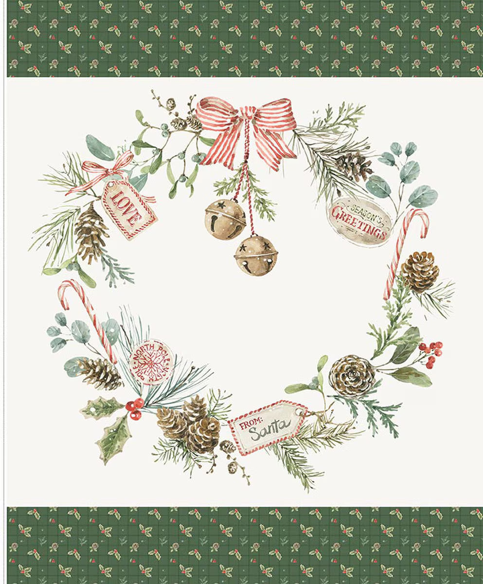 Holiday Spirit - Season's Greetings Wreath Panel