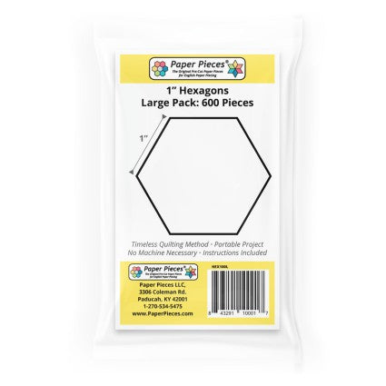 Paper Pieces 1" Hexagon EPP Pack, 600 ct