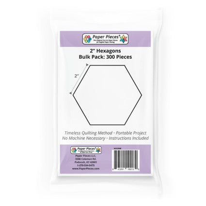 Paper Pieces 2" Hexagon EPP Pack, 300 ct